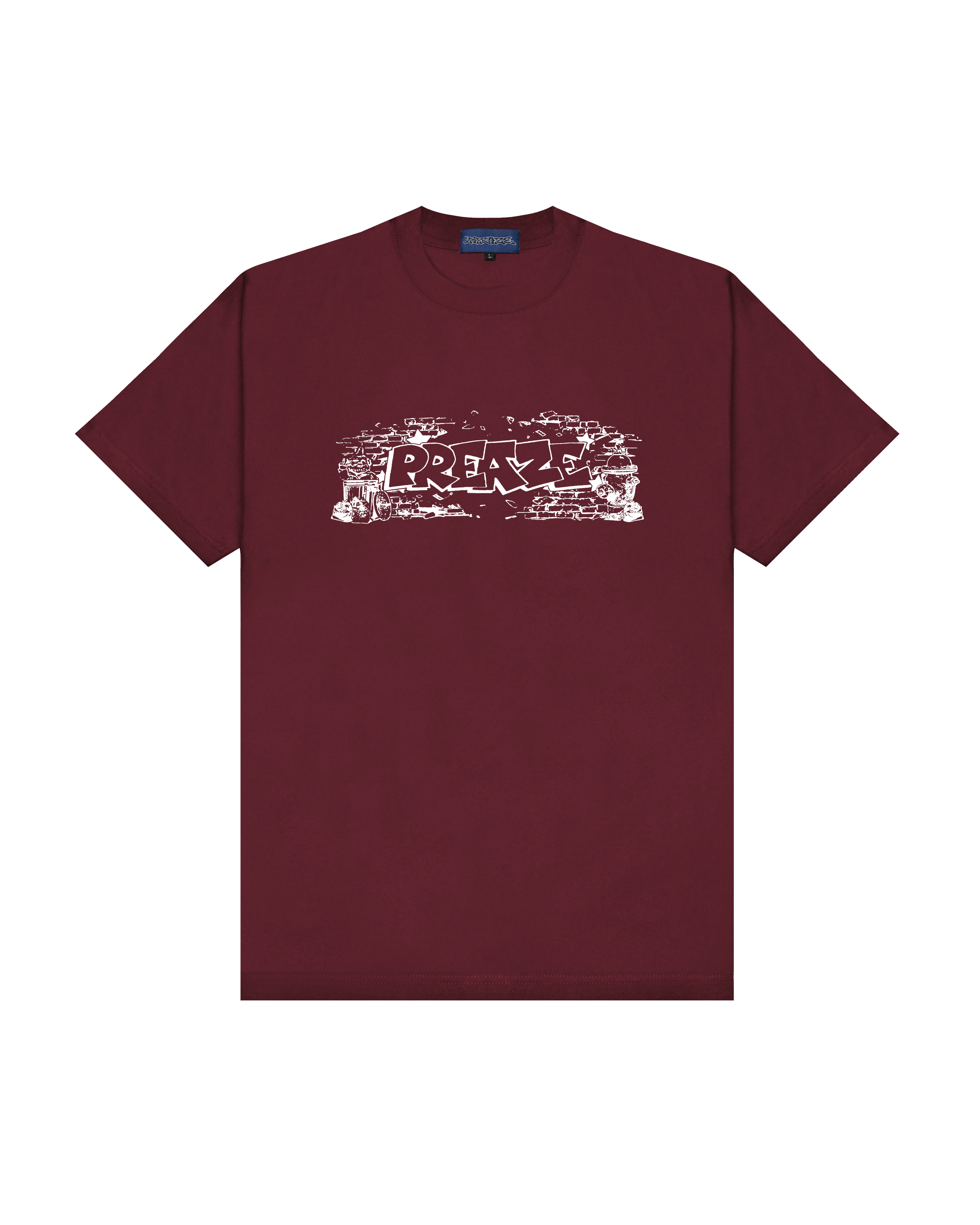 PREAZE CURBSIDE - BURGUNDY TEE