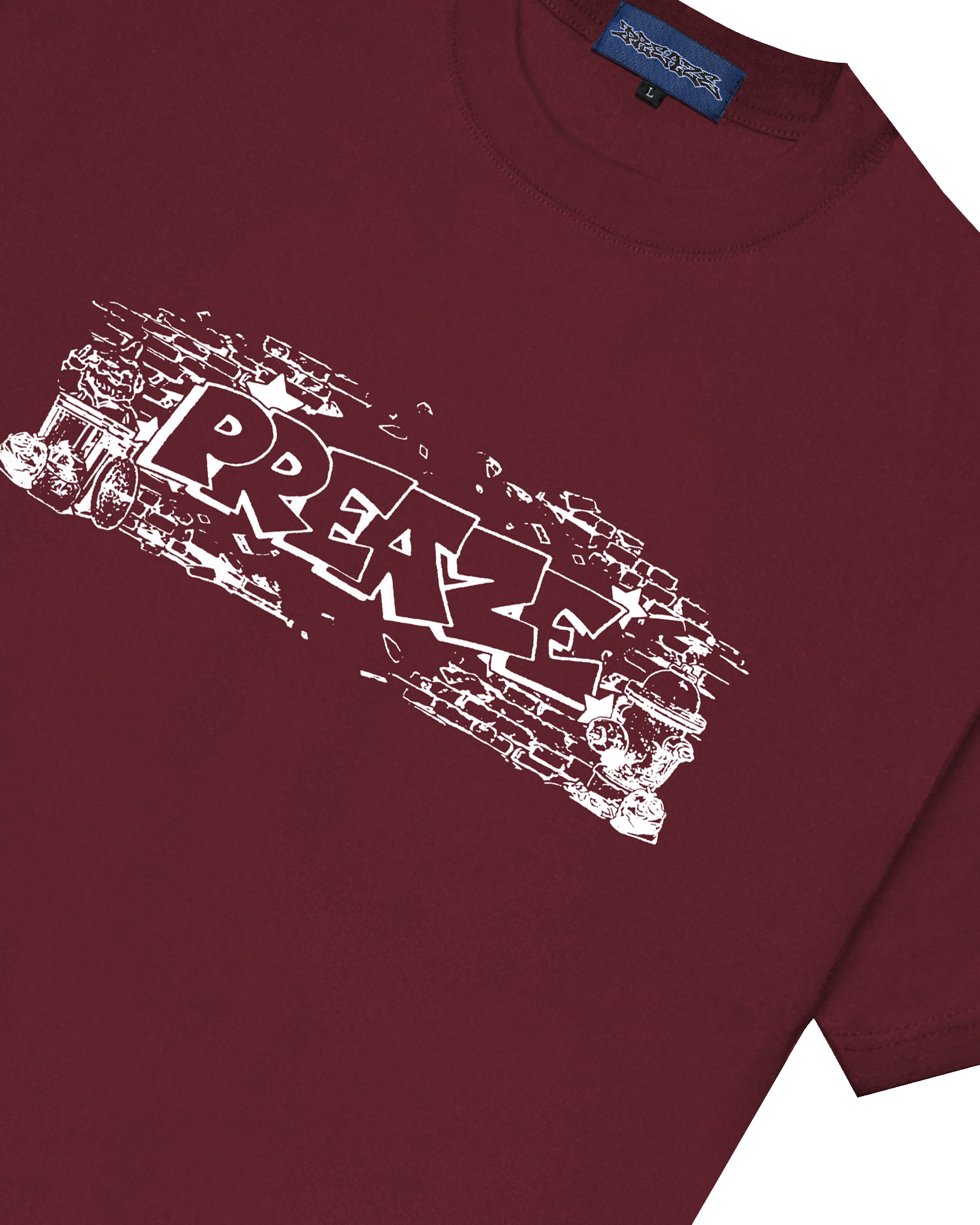 PREAZE CURBSIDE - BURGUNDY TEE hover