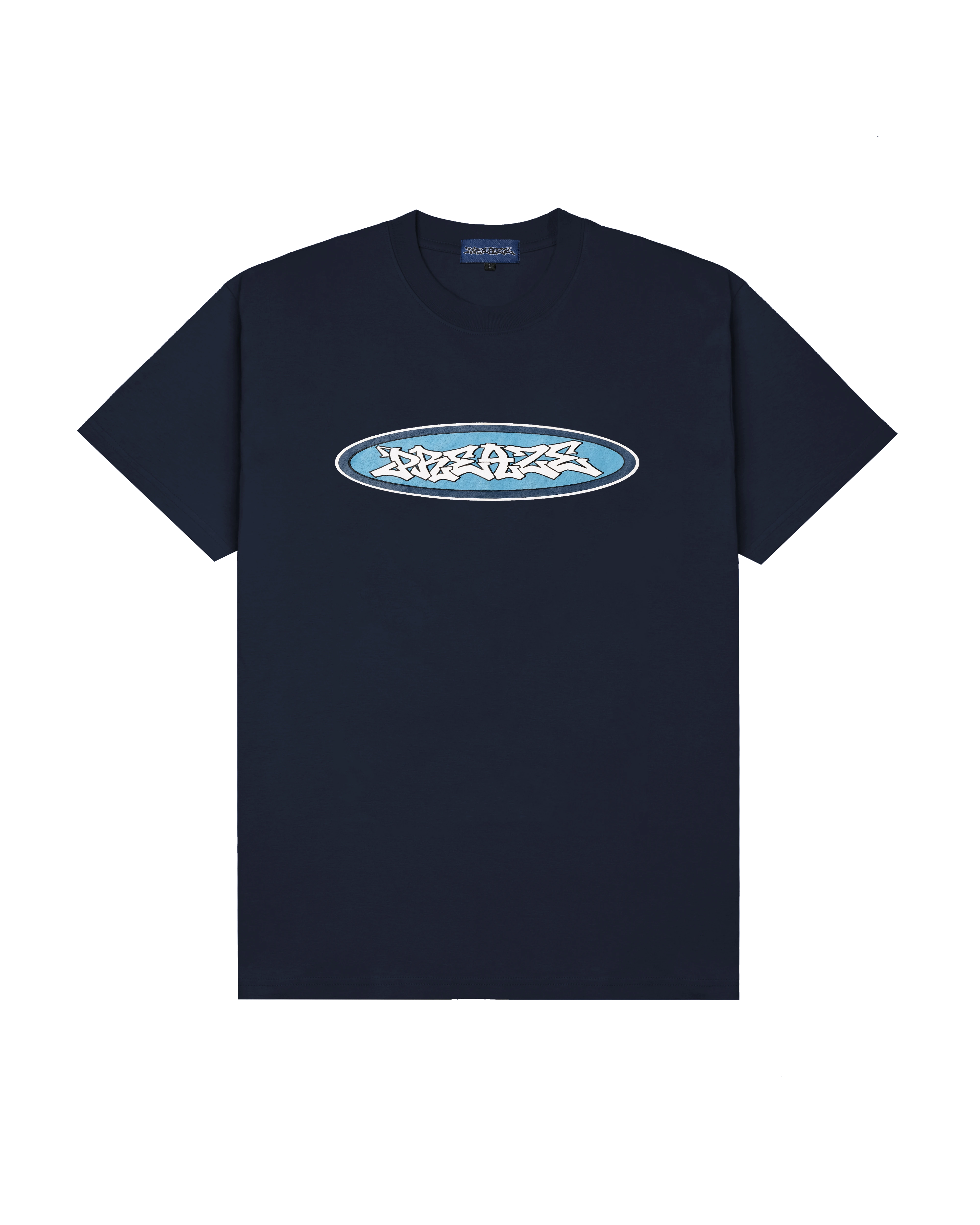 PREAZE OVAL LOGO - NAVY TEE